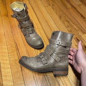 Bussola Prague Leather Distressed Buckle Straps Apocalypse Grunge Riding Biker